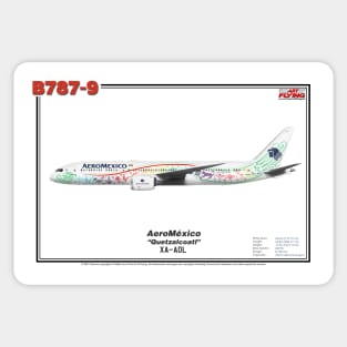 Boeing B787-9 - AeroMéxico "Quetzalcoatl" (Art Print) Sticker